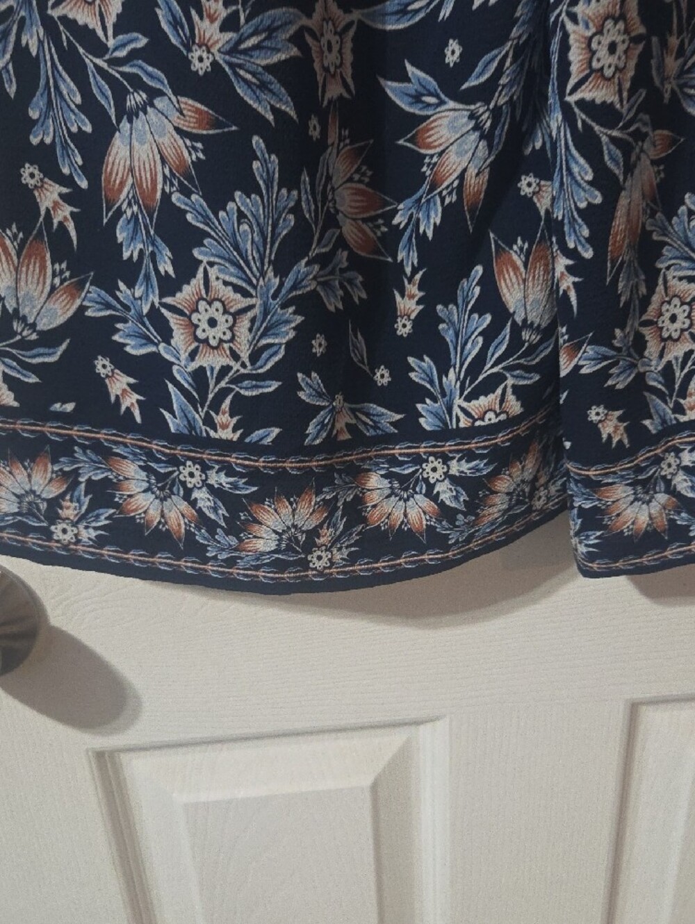Max Studio Navy Floral Maxi Skirt - Picture 5 of 7